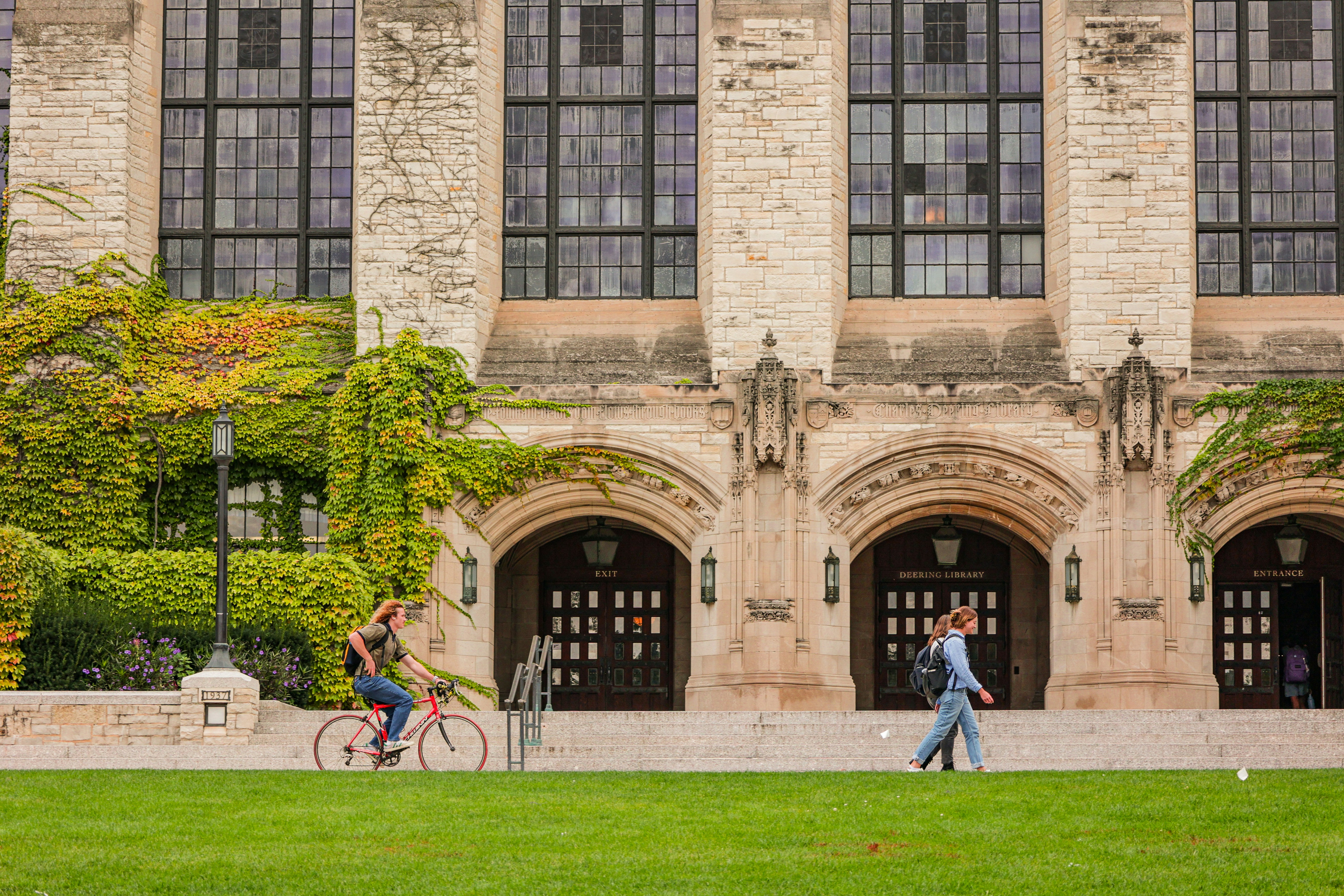 Ivy-covered campus building